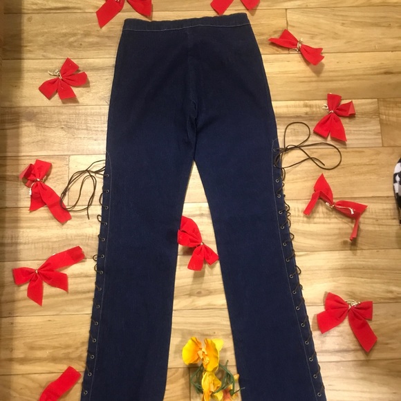 Forever 21 Stretch Side Tie-Up Jeans - Picture 3 of 14